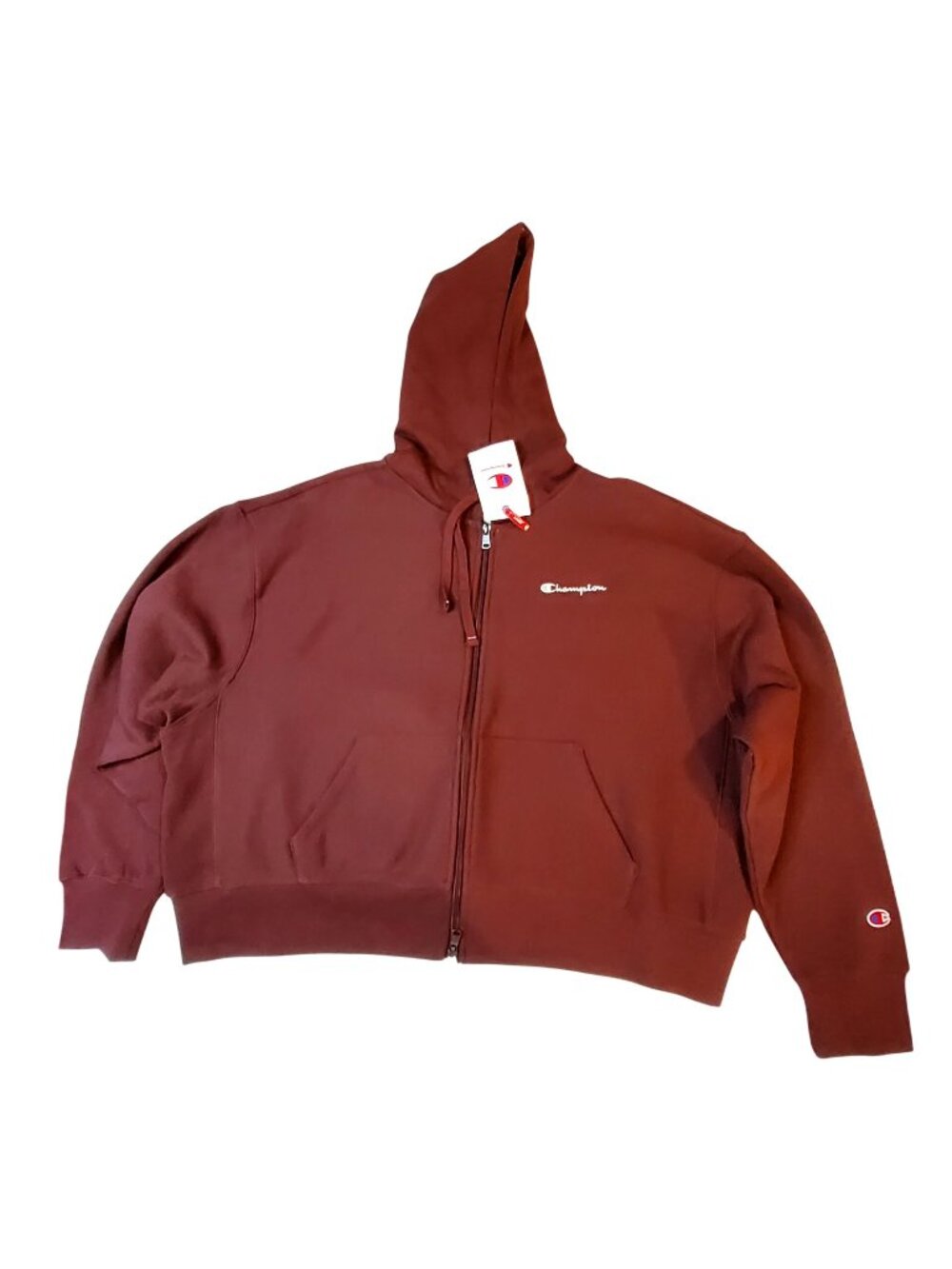 Champion Women  Maroon Hoodie Size XXL Loose Fit Cotton Blend USA Athlete